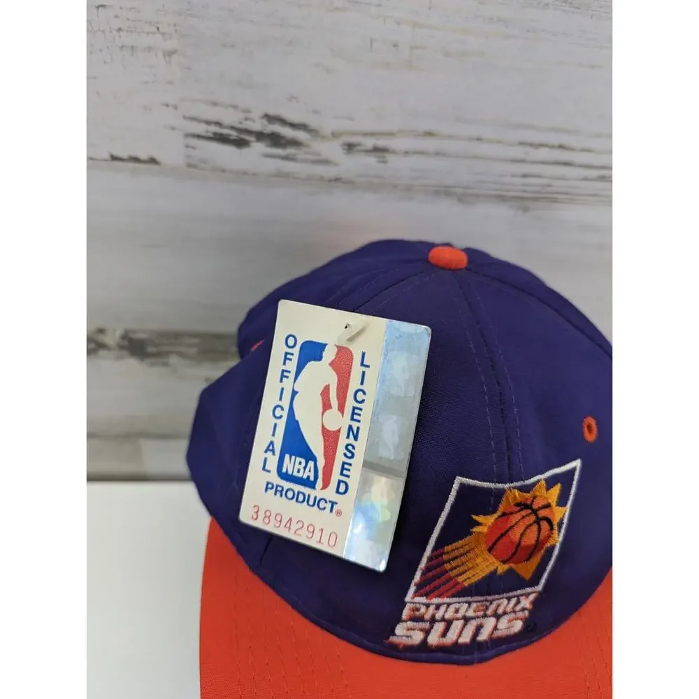 NWT Vintage Phoenix Suns Logo 7 Hat 1990s Deadstock NBA Basketball Snapback Cap‎